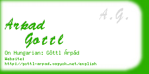 arpad gottl business card